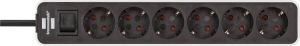 Brennenstuhl Ecolor stekkerdoos 6-voudig wit zwart 1 5m H05VV-F 3G1 5