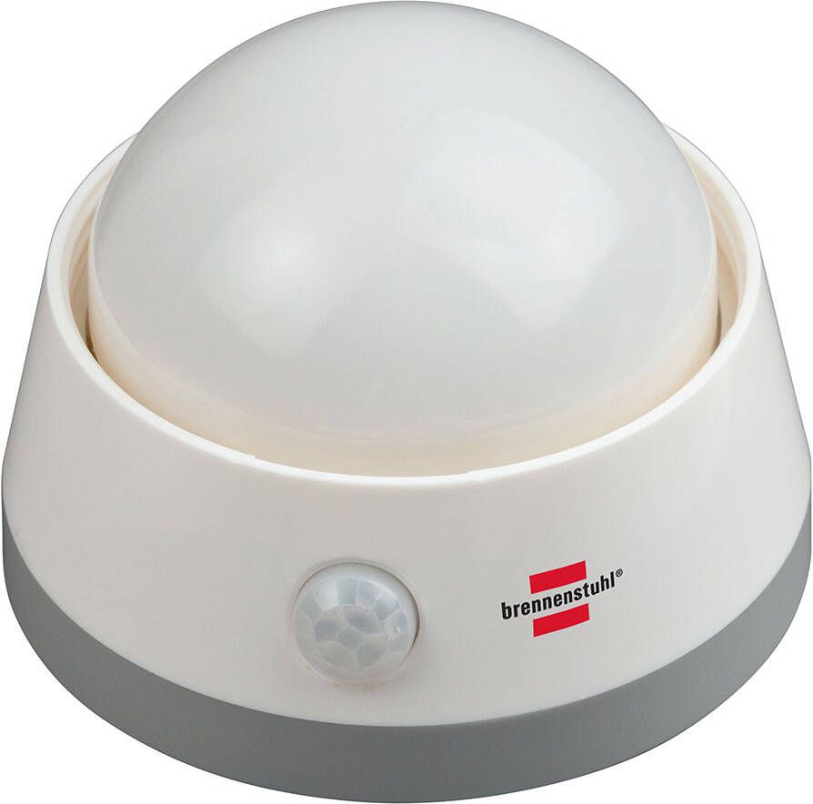 Brennenstuhl LED-nachtlicht NLB 02 BS met batterij met infrarood bewegingsmelder en drukschakelaar 2 LED 6 lm 3x AA (inclusief) 1173290