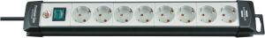 Brennenstuhl Premium-Line stekkerdoos 8-voudig zwart lichtgrijs 5m H05VV-F 3G1 5 1951580101