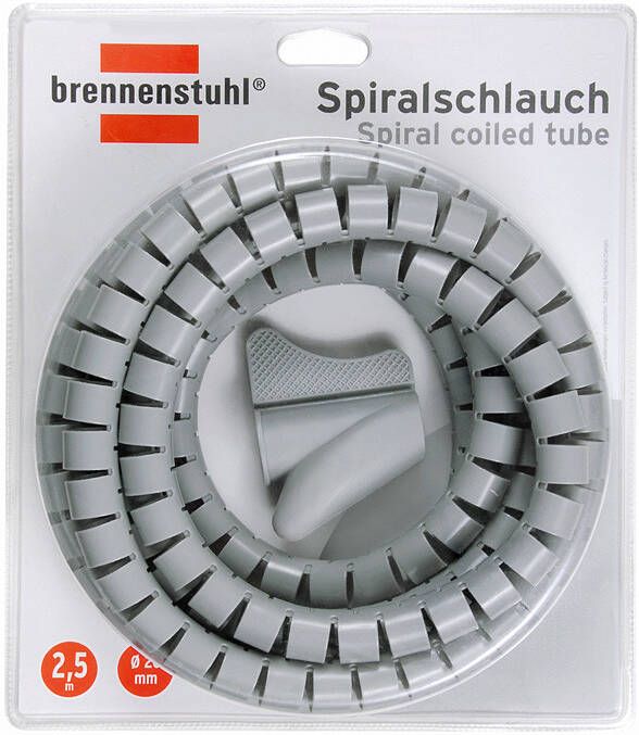 Brennenstuhl Spiraalslang L = 2 5m; Ø = 20mm grijs 1164360