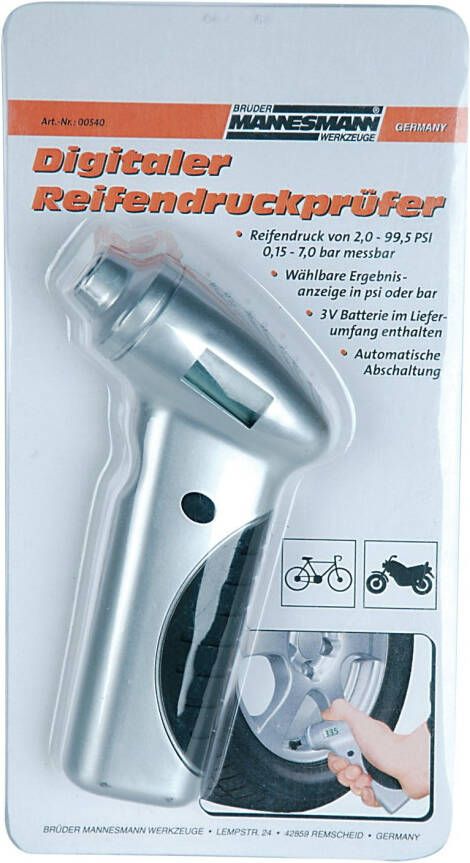 Brüder Mannesmann Bandenspanningsmeter digitaal (Hobby) 00540