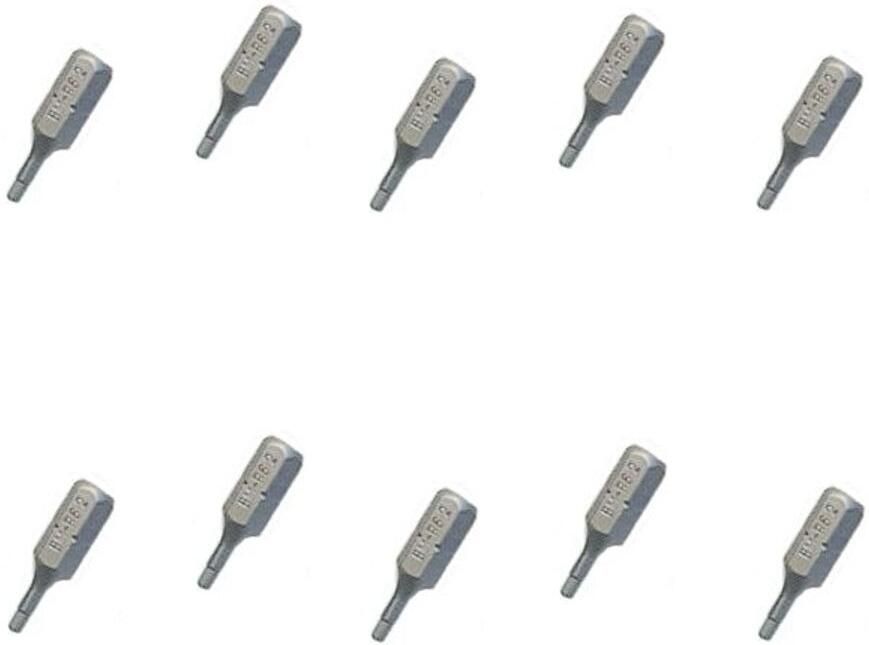 Brüder Mannesmann Inbussleutelbits 25 mm 2 mm 10 dlg set 20250