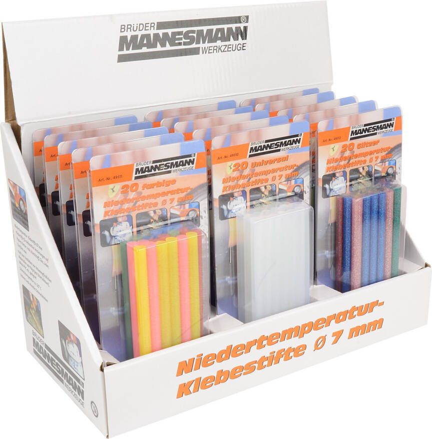 Brüder Mannesmann Lage temperatuur lijmsticks 20st transpr (Hobby) 49310