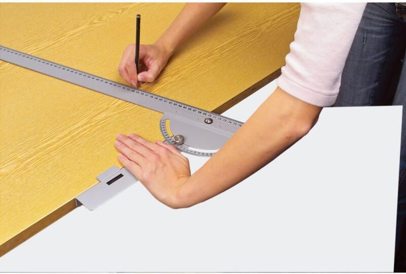 Brüder Mannesmann Multifunctionele winkelhaak met tafelklem 770 mm 81200