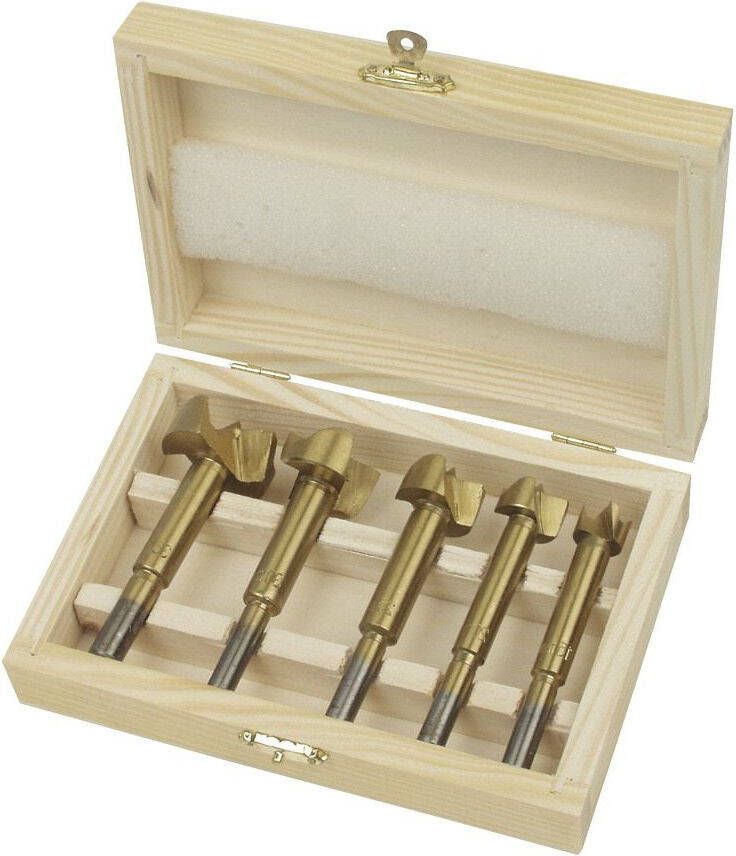 Brüder Mannesmann Scharnierborenset titan coatet (Hobby) 54005
