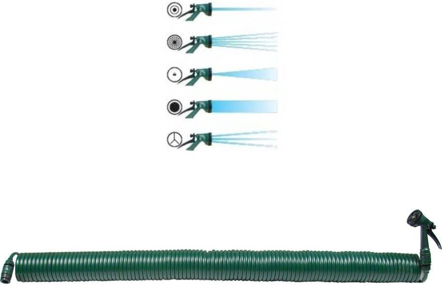 Brüder Mannesmann Spiraaltuinslang met sproeikop (Hobby) 60310
