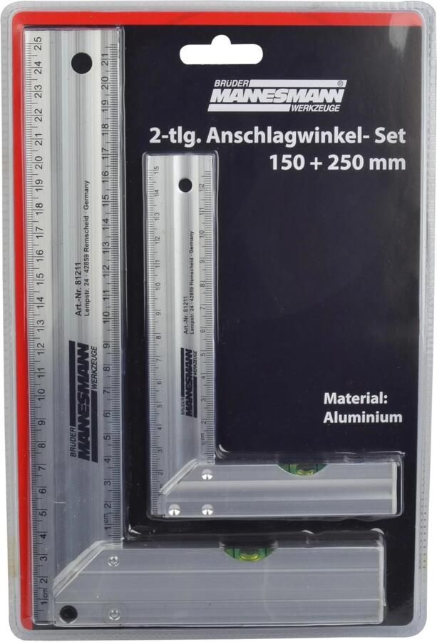 Brüder Mannesmann Winkelhaak set 2 dlg 81211