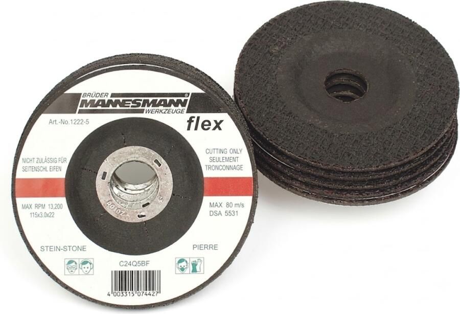 Brüder Mannesmann Zagen voor steen 115 mm 5 dlg 1222-5