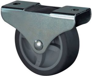 BS Rollen Kastwieltje | wiel-d. 25 mm draagvermogen 30 kg | materiaal wiel rubber | met schroefplaat | 1 stuk E51.025