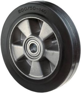BS Rollen Reserve-wiel | wiel-d. 125 mm draagvermogen 180 kg | rubber | as-d. 15 mm naaflengte 40 mm | 1 stuk B80.127