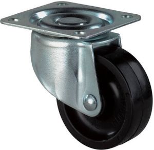 BS Rollen Zwenkwiel | wiel-d. 40 mm draagvermogen 30 kg | met schroefplaat | kunststof zwart | 1 stuk F25.040