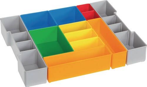 BS Systems Indelings-set | B378xD313xH65 mm | blauw geel rood oranje groen grijs | Blauw geel rood oranje groen grijs | 1 stuk 6000010097