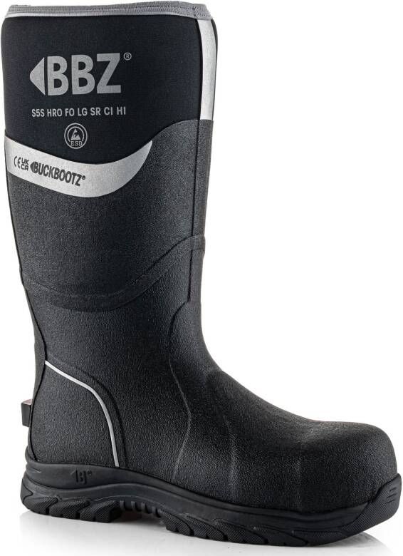 Buckbootz Neopreen Werklaars BBZ6000 S5S Zwart | Zwart | 5055138027288