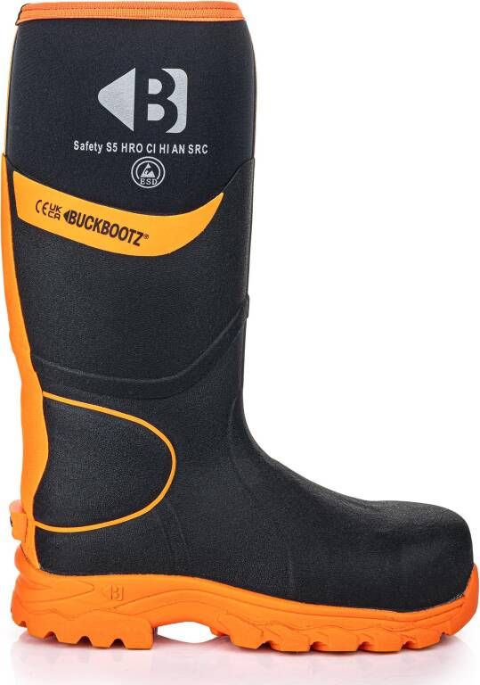 Buckbootz Werklaars BBZ8000 S5 Zwart Oranje | Zwart Oranje | 00.0176.098.37