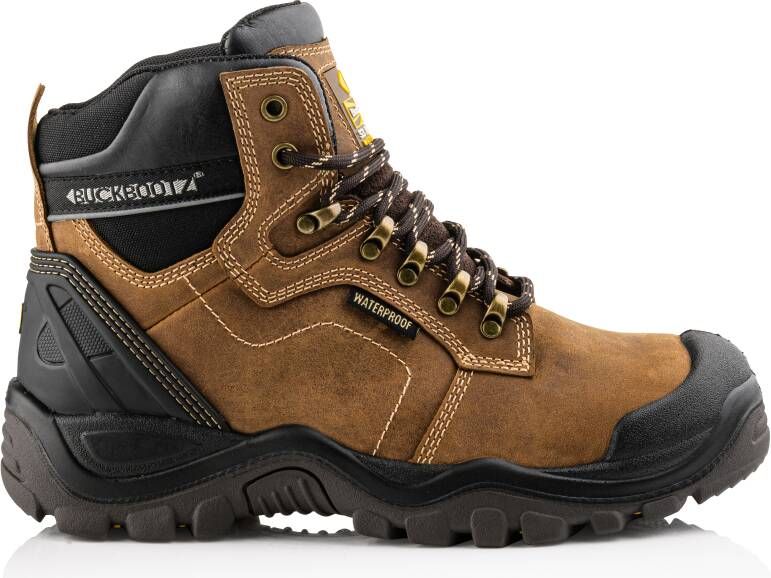 Buckbootz Werkschoen BSH009 Hoog S3 + KN | Bruin BSH009BR | 00.176.033.47