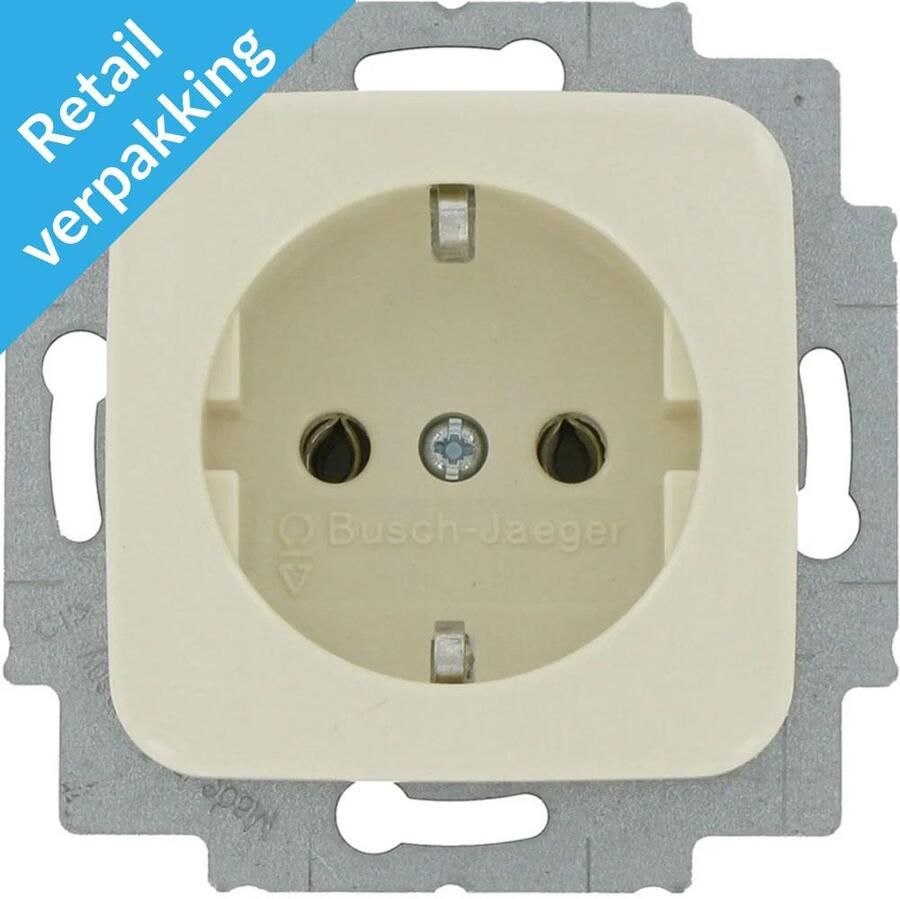 Busch-Jaeger BJ SI Reflex wandcontactdoos enkel RA creme