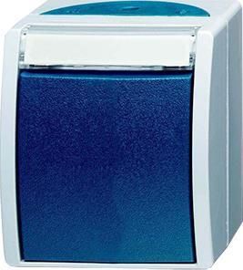 Busch Jaeger SWD opbouw wissel schakelaar blauw 4696050