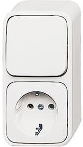 Busch Jaeger WIT opbouw combinatie wissel RA 4693210