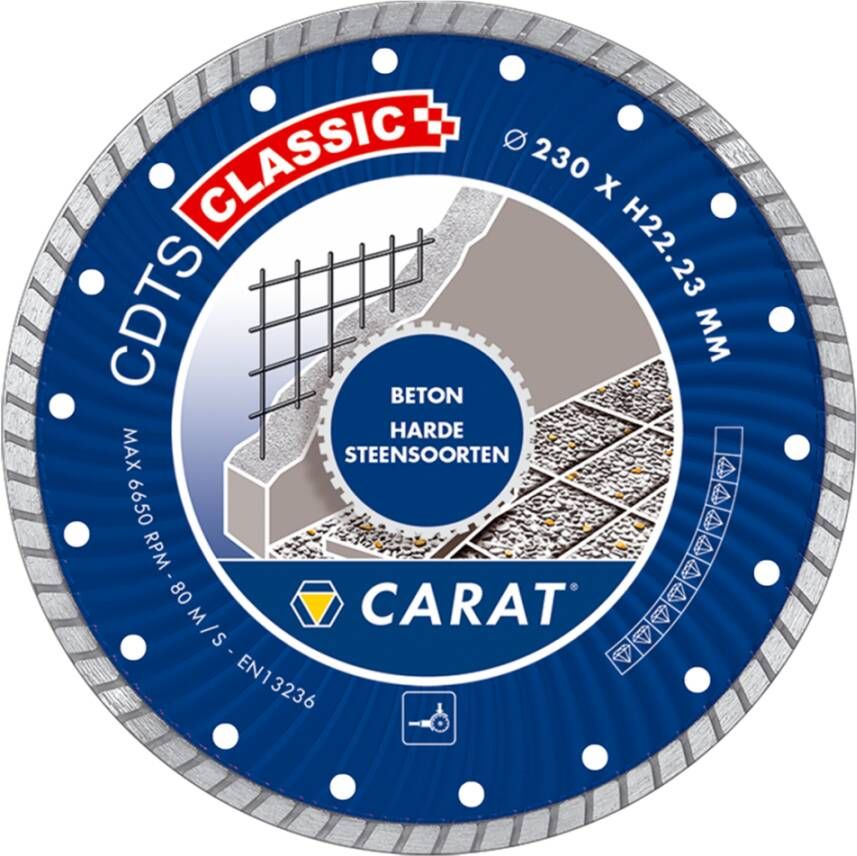 Carat CDTSC18030 Diamantzaag Beton | Droog | 180x22 23 mm | CDTS Classic CDTSC18030