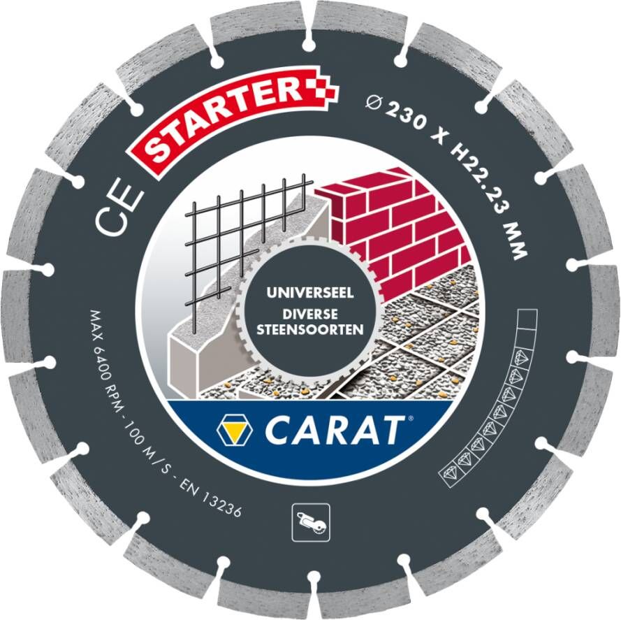 Carat CES1403000 Diamantzaag Universeel | Droog | 140x22 23 mm | CE Starter CES1403000