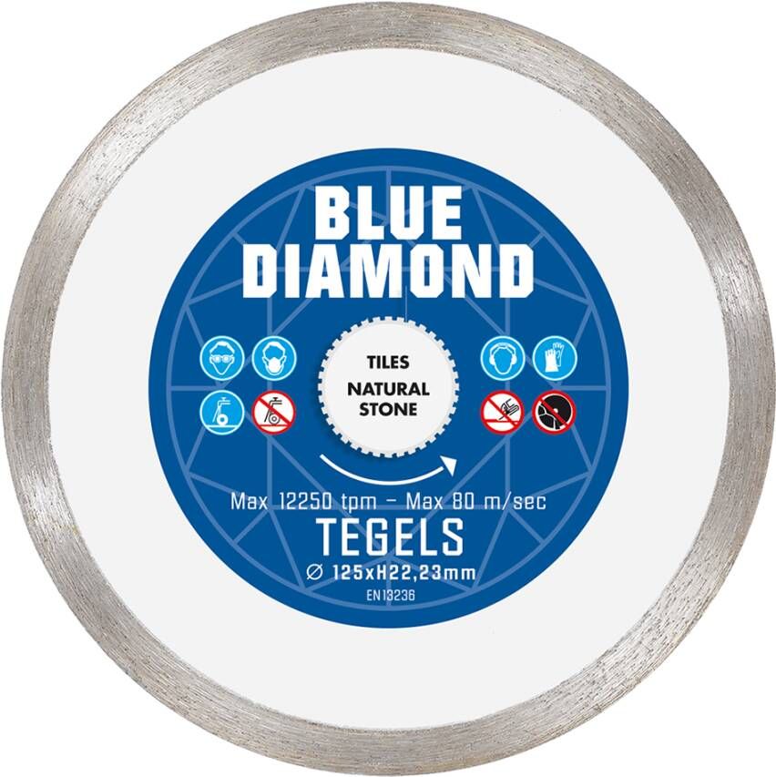 Carat CSMS1103BD Blue Diamond Diamantzaagblad voor droogzagen 110x22 23mm Tegels Natuursteen CSMS1103BD