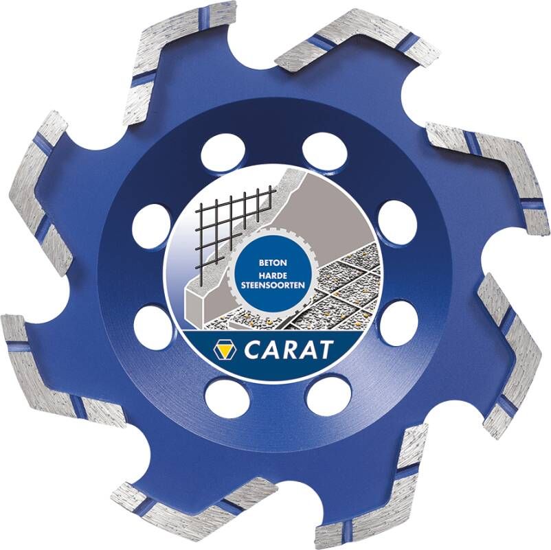 Carat CUBG1253C0 Diamant slijpkop voor droogzagen 125x22 23mm Beton CUBG1253C0