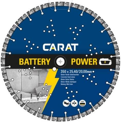 Carat Diamantzaag | Battery power universeel | Ø350x25 40 20 00 mm CBP3504200