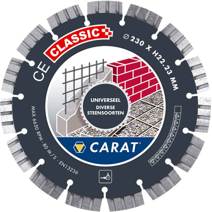 Carat DIAMANTZAAG UNIVERSEEL Ø125x22 23MM CE CLASSIC CEC1253000