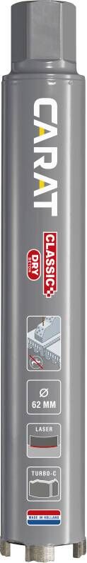 Carat Laser Diamantboor Dry Beton Classic | Ø62x300x5 4" UNC EDC0623002