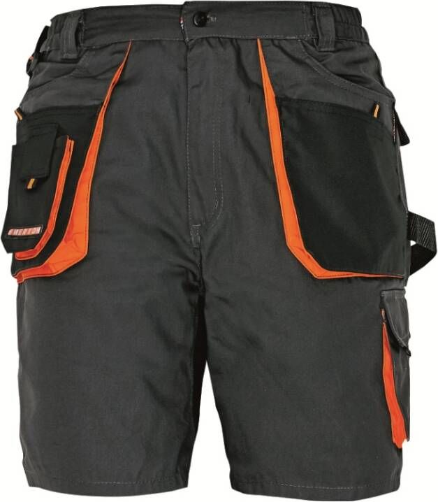Cerva CRV Emerton Korte Werkbroek 03100003 | Kleur Zwart Oranje | 00.200.001.60