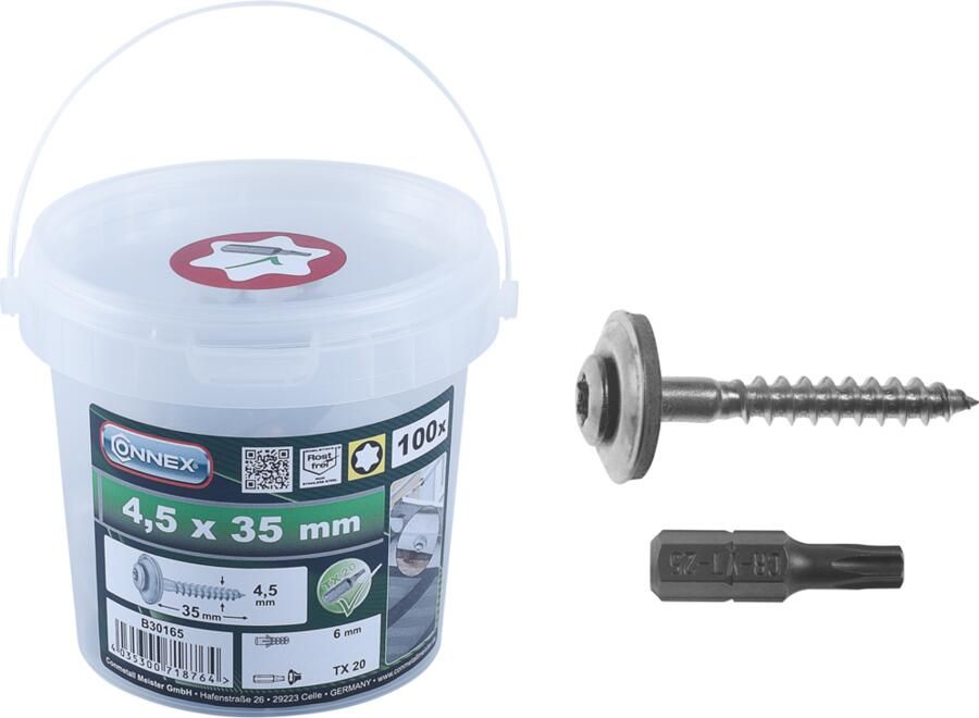 Connex Dichtingsschroef 4.5X35 Emmer 100St B30165