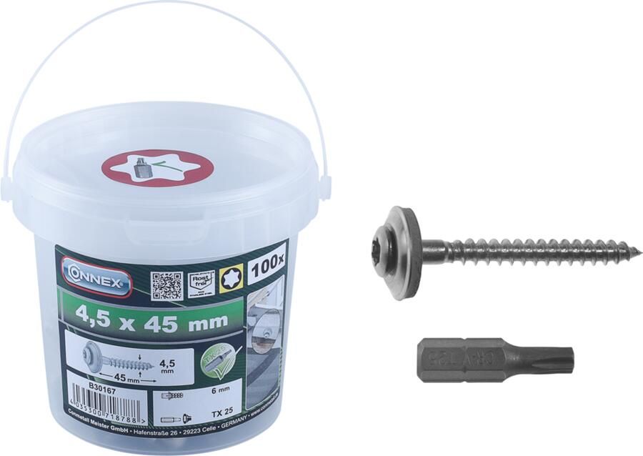 Connex Dichtingsschroef 4.5X45 Emmer 100St B30167