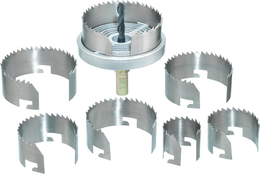 Connex Set 7 Klokzagen Hout Loopt Uit COXT976310