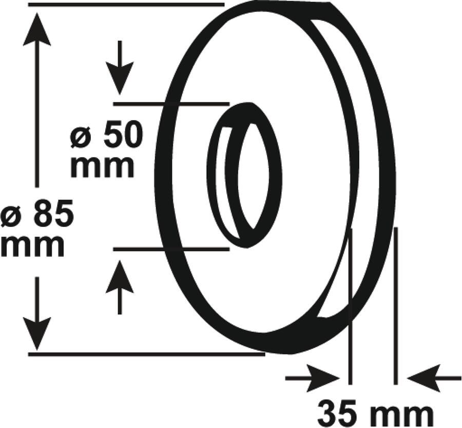 Cornat Rozet 50X85Mm Kunststof Sifon Gr TEC353001R