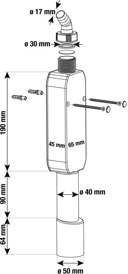 Cornat Sifon Wasmachine 1'' 40 50Mm 422 T356012G