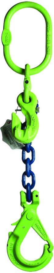 Delta 1-Sprong met veiligheidshaak met inkorthaak | Grade 100 | 4 000 ton | 10 mm | 2 m YE.10.1SVI.10.020