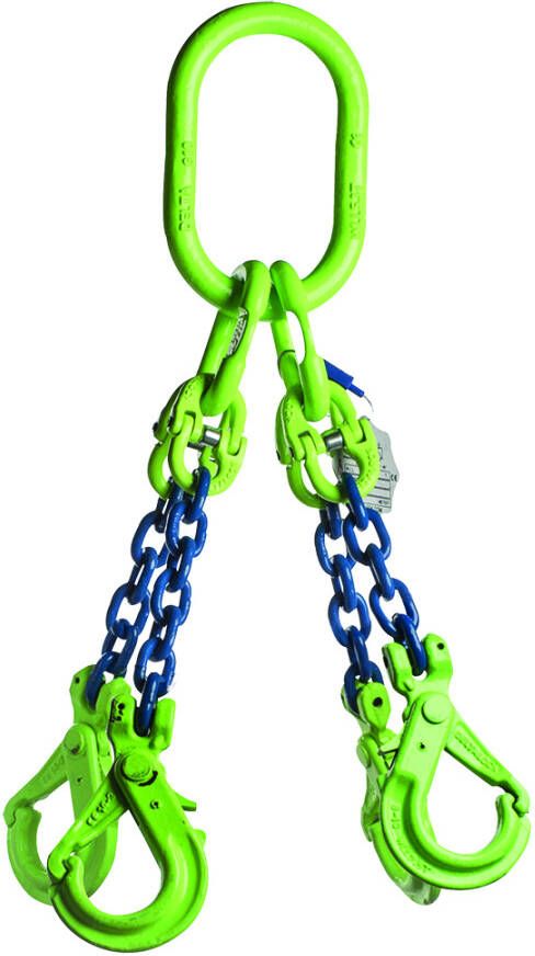 Delta 4-Sprong met veiligheidshaak zonder inkorthaak | Grade 100 | 3 000 ton | 6 mm | 5 m YE.10.4SV.06.050