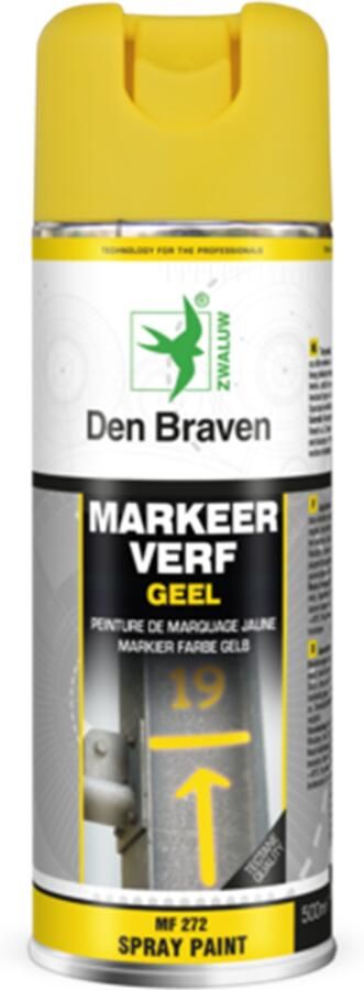 Den Braven Zwaluw Markeerverf | Geel | 400 ml | Geel 12009213