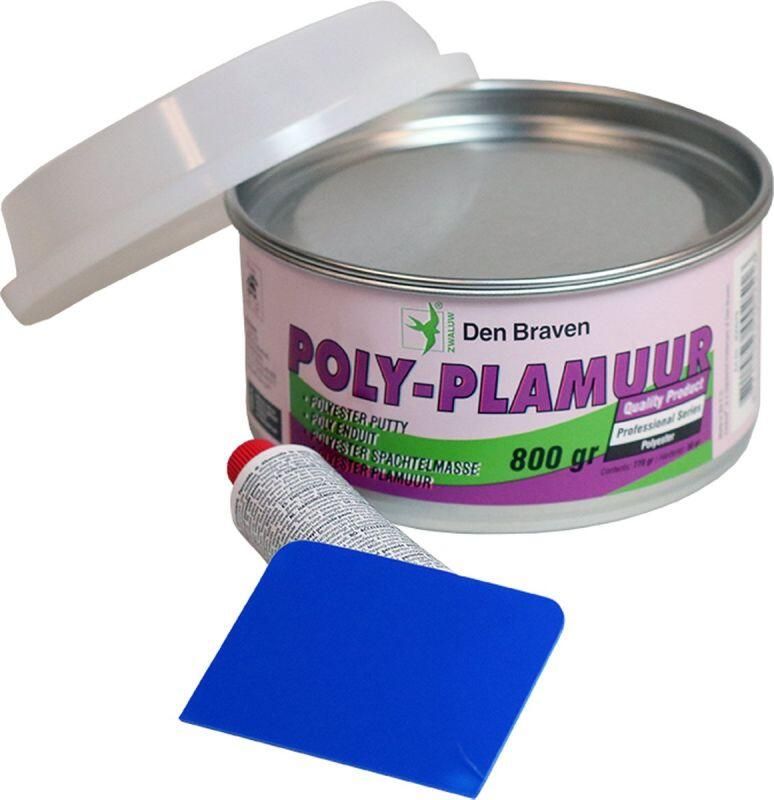 DEN BRAVEN Zwaluw Poly-Plamuur 2-componenten 800 gr. Gebroken wit | Mtools - Foto 2