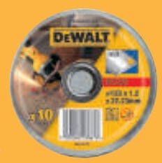 DeWalt Accessoires Blik 10st Doorslijpschijf INOX 125x1 2x22 2mm DT42340TZ-QZ