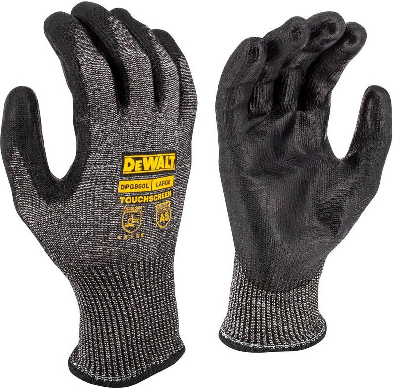 DeWalt 13G A4 Touch L Werkhandschoen met A4-niveau snijbestendigheid DPG860LEU