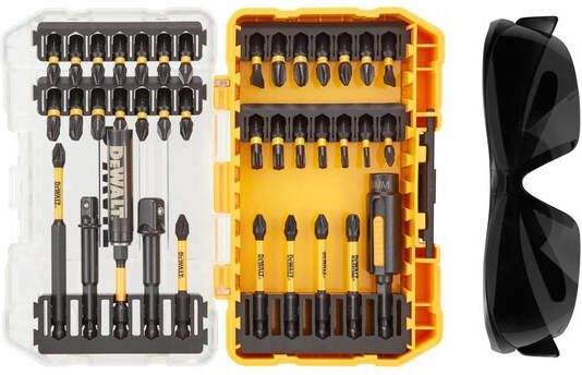 DeWalt Accessoires 38-delige FLEXTORQ Schroefbitset met zonnebril | In TOUGH CASE DT70740T-QZ