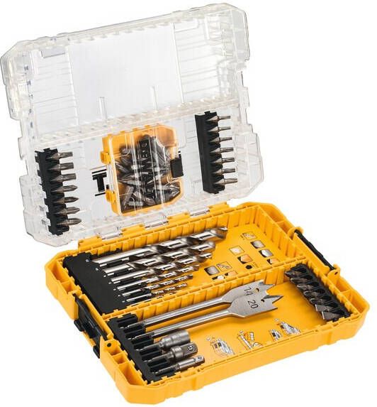 DeWalt 56-delige HSS-G metaal schroef- boorset | In TOUGH CASE DT70757-QZ