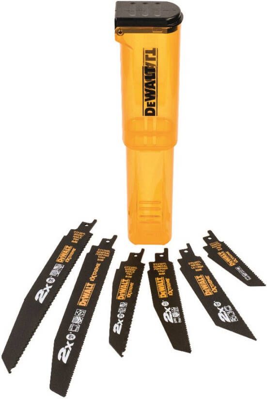DeWalt Accessoires 6-delige set 2X BiM reciprozaagbladen (1x DT2300L-QZ 1x DT2307L-QZ 1x DT2315L-QZ 1x DT2301L-QZ 1x DT2308L-QZ 1x DT2407L-QZ)