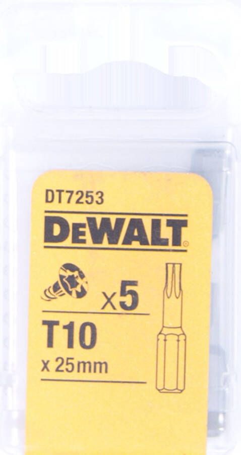 DeWalt Accessoires 25mm schroefbit voor Torx schroeven T10 DT7253-QZ