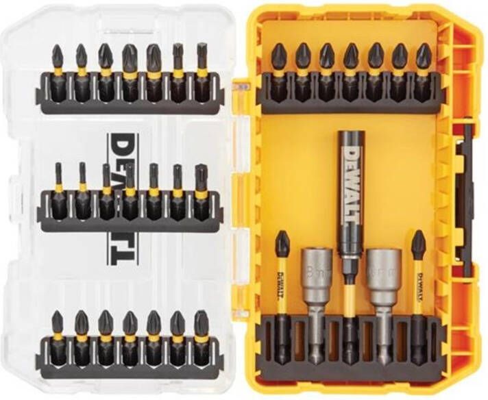 DeWalt Accessoires 33-delige FLEXTORQ Schroefbitset | In TOUGH CASE DT70742T-QZ