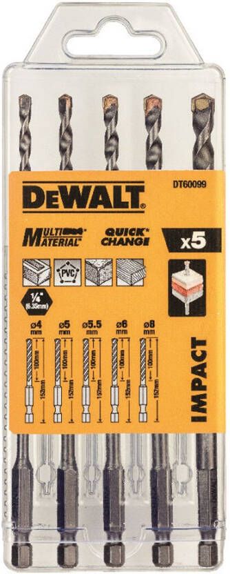 DeWalt Accessoires 5-delige IMPACT steenboren set DT60099-QZ