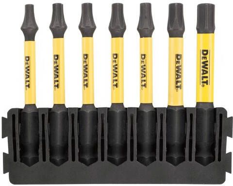 DeWalt Accessoires Bitset | Houder + IMPACT Torsion | 57 mm | T15 x1 T20 x2 T57 x2 T30 x1 T40 x1 DT70825-QZ