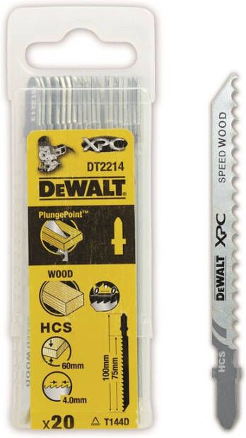 DeWalt Accessoires Decoupeerzaagblad XPC HCS 100x6x60mm (T144D) DT2214-QZ