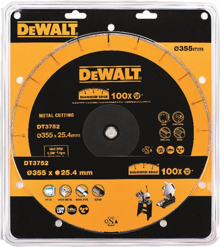 DeWalt Accessoires Diamantblad voor metaal Ø355x25.4mm (D28700) DT3752-QZ